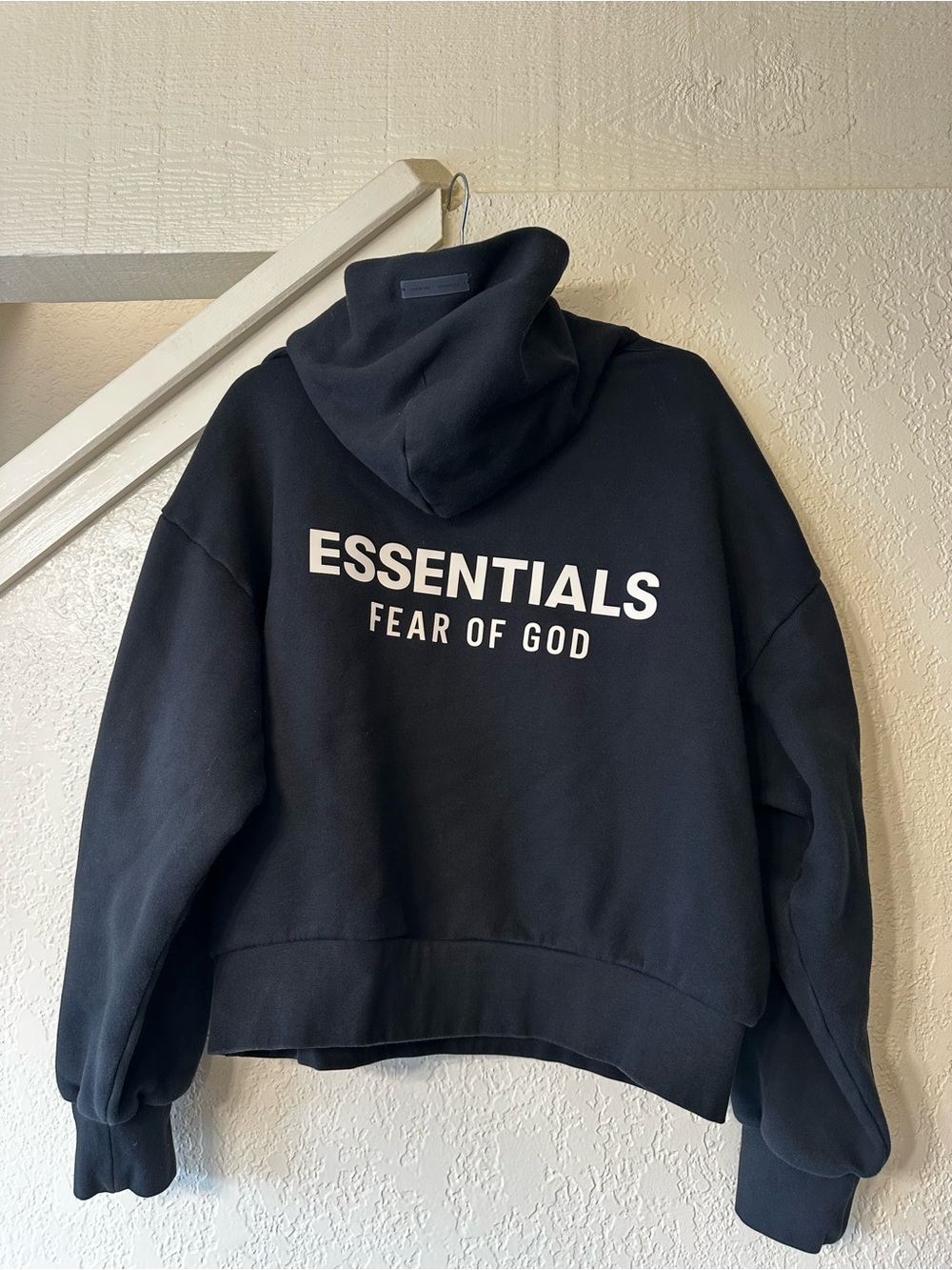 Fear of God ESSENTIALS Black Zip-Up Hoodie Sweatshirt